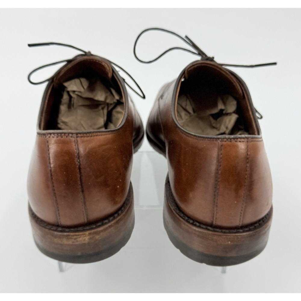 Allen Edmonds "Easton" Plain Toe Oxford Men's 10 D Brown Leather Dress Shoes - Picture 6 of 10